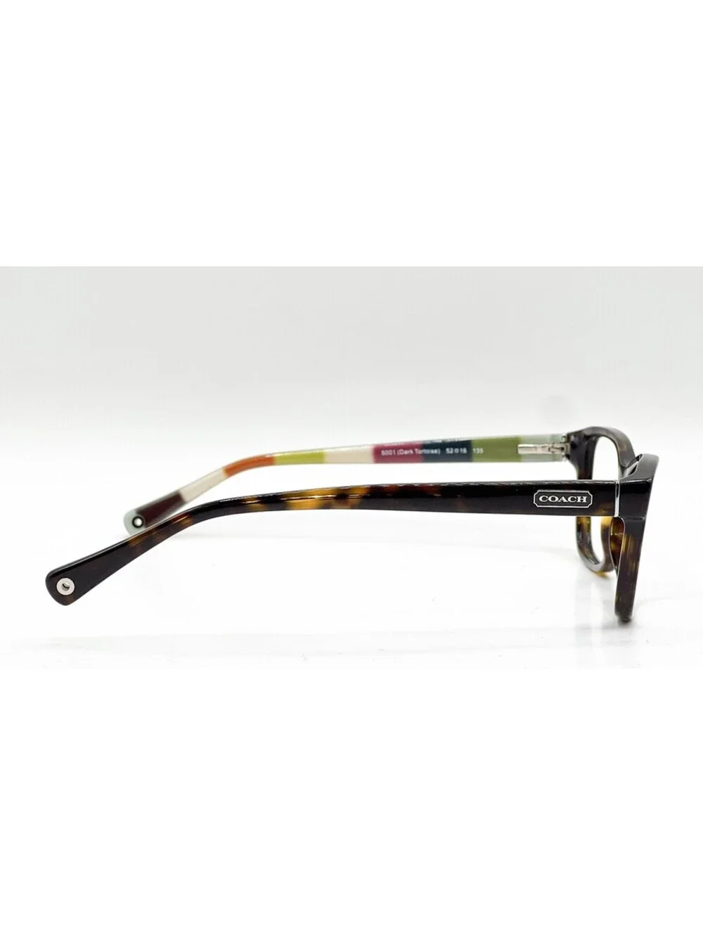 Coach HC 6013 5001 Dark Tortoise Square Authentic Eyeglass Frames 52-16